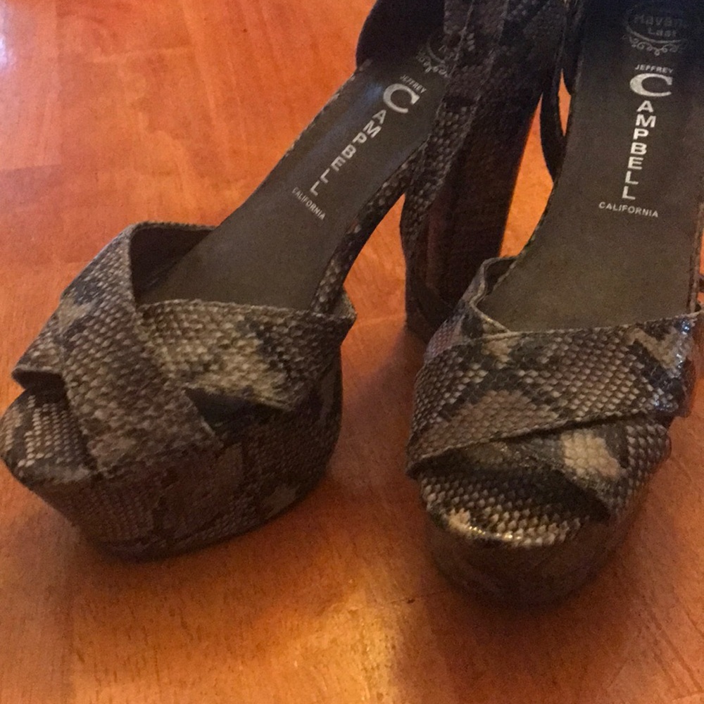 Jeffrey Campbell Python Platform Heels - image 6